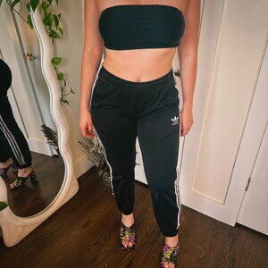 Black adidas trackpants
